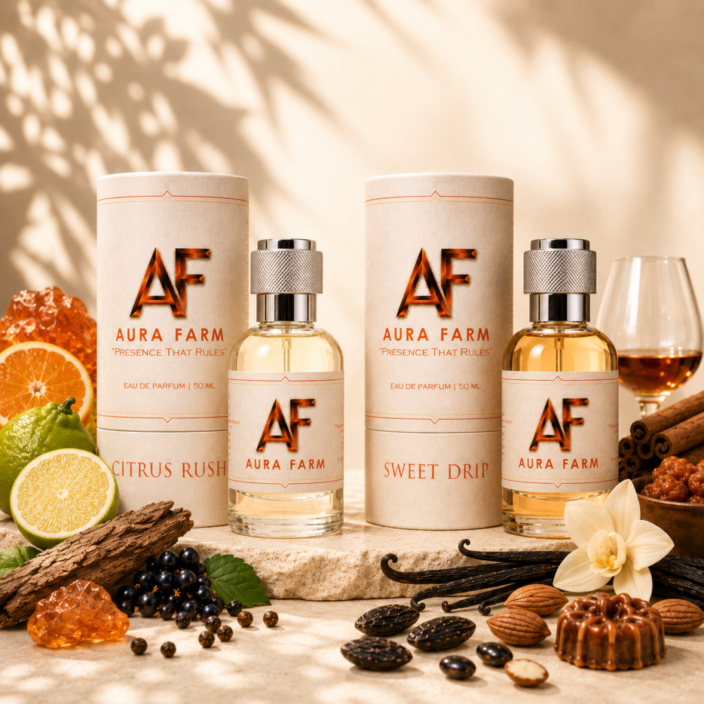 Citrus Rush + Sweet Drip | Perfume Combo (2 × 50ml) | Fresh Citrus & Sweet Gourmand Eau De Parfum Set