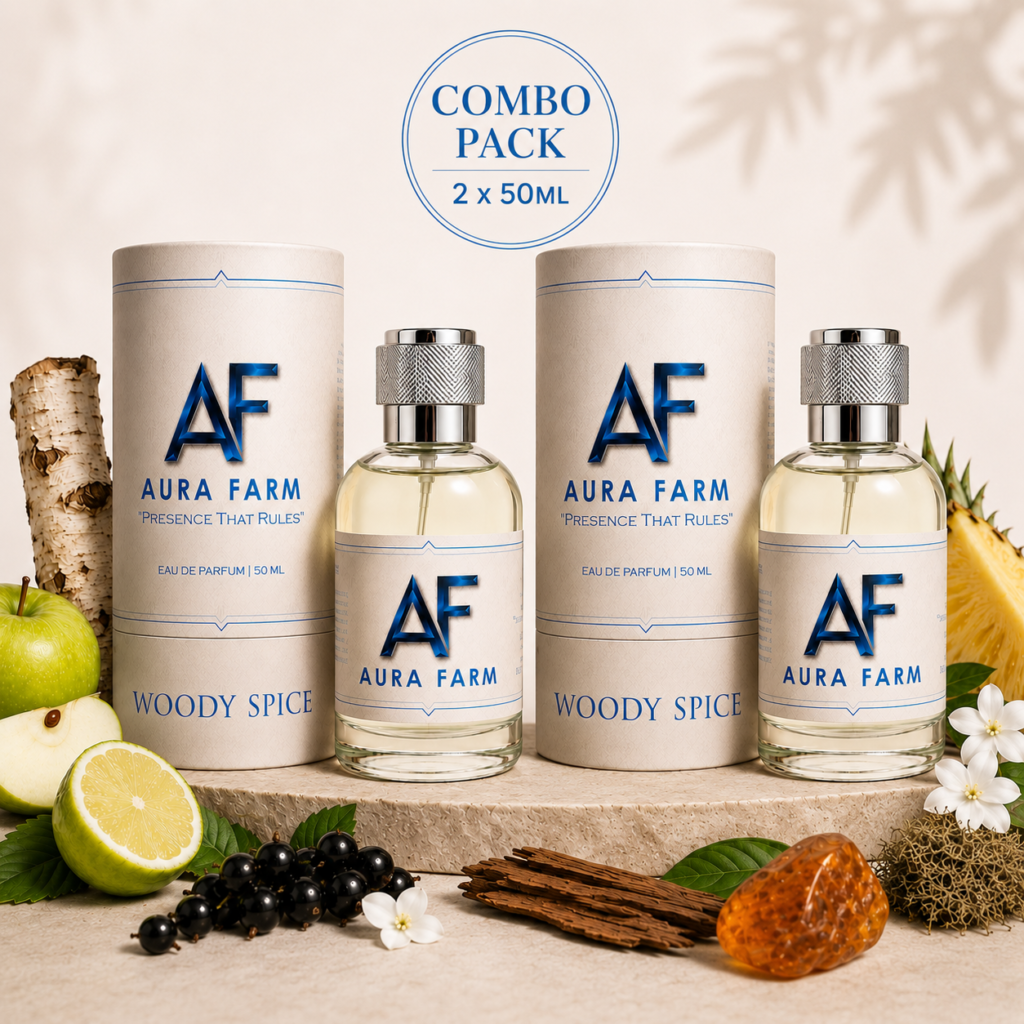 Woody Spice Eau De Parfum – Pack of 2 (2 × 50ml) | Smoky Woody Perfume